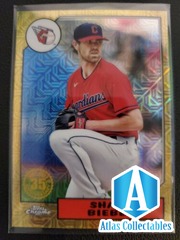 2022 Topps Baseball Series One Shane Bieber Silver Pack Mojo #T87C-54